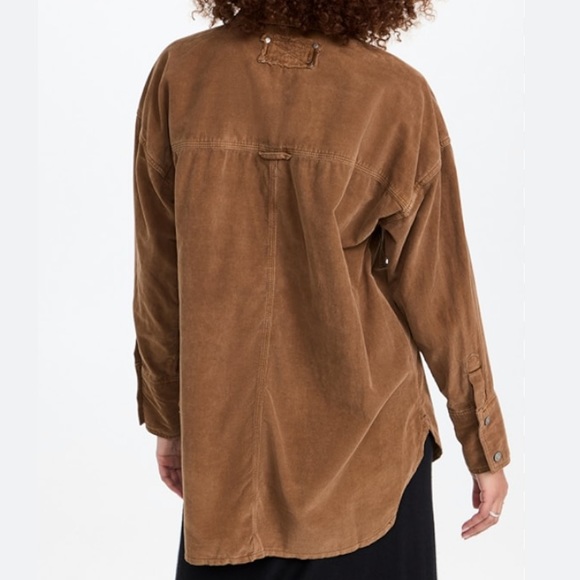 New We The Free x Free People Button Front Baby Corduroy Oversized Top /Jacket - Picture 14 of 15